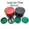 Accessoires de tuyaux Moulins à poivre en gros Sharpstone Herb Grinder 4 couches 75mm en alliage de zinc broyeur à tabac broyeurs à base de plantes sèches OEM LL