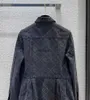 Женские куртки Chan новая джинсовая дизайнерская одежда Дизайнерская одежда модная камелия CCCC Принт ковбойское пальто кардиган День рождения Рождественский подарок 240301