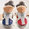 Jackets Fur Hat Pug Clothes Medium Dog Costumes Red Blue Down Suit Jacket For Puppies Small Animal Cat Pet Male Sweatshirt Accessories