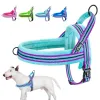 Arnês para cães colete sem puxar reflexivo arnês para cães macio acolchoado arnês para filhotes de cachorro ajustável para cães pequenos médios grandes xs s m l