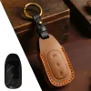 Leather Car Key Cover Case Remote Keyring Protective Bag for Leading Ideal One Li Auto L9 Fob Protector Keychain Holder