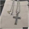 Hänghalsband Menshalsband Dy Jewlery Sier Retro Cross Vintage Luxury Jewelry Chains For Men Designer Party CHR Drop Delivery PE DH8ZR