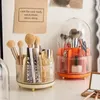 Storage Boxes Makeup Brush Holder Organizer 360 Degree Rotating With Dustproof Lid For Brushes Eyebrow Pencil And More
