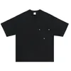Verde branco preto fotos reais 2024ss t camisa das mulheres dos homens melhor qualidade lavada topo t-shirts