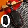 Car Key Case Cover Fob Leather Keychain Holder Accessories for Ford Focus Explorer Edge Fusion F150 F250 for Lincoln Navigator