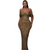 Off Shiny the Shoulder Mermaid Prom Sequined Lace Party Dresses Golvlängd Anpassad aftonklänning