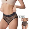 Damenhöschen 3PCS Sex Hollow Transparent Frauen Slips Mittlere Taille Mash Design Atmungsaktive elastische Unterwäsche Sport Knickers Damen Dessous