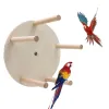Perches Natural Wood Bird Perch Stand Wheel Branch Perch for Parrotss Parakeets Toy Branch Bird Cage Accessories