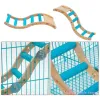 Toys Bird Platform Perch Toy Wood Climbing Ladder Stand Playground for Budgies Parakeet Parrot Climbing Toys Sanded Stairs for Cage
