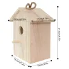 Gniazda Blue Birds House Wood Windowhouse odporna na atmosfera gniazda ptaków zaprojektowane z przezroczystym okonem z tyłu dla łatwego zegarku