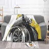 Blankets Turbo Charged Print For Racing Lovers Trend Style Funny Fashion Soft Throw Blanket Cars Ideal Engines Time Metal Head Anyone