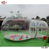 wholesale Outdoor Games Activities 5m Long Kids Party Transparent Inflatable Bubble Ball Igloo Dome Tent With Balloons White Bubble House For Outdoor Party Events