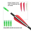 Equipment Mixed Carbon Arrow 28/30/32 Inches Spine 500 with Replace Head for Compound/Recurve Bow Archery Shooting