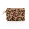 Porte-monnaie en liège avec impression florale et papillon, sac portable à ligne d'oreille courte avec porte-clés, dhl 500 pièces