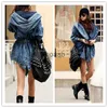 Jaquetas femininas denim casaco oversized hoodie com capuz outerwear jean vento jaquetas denim coatsgirl chaquetas mujer1 240301