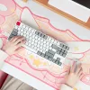 Pads GeekShare Computer Gaming Muismat Groot Formaat 84*37cm Kawaii Roze Ster Vleugels Bureau Pad Kantoor Tafel Mat Antislip Waterdichte Matten