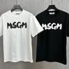 Mode msg tshirt designer mens t skjortor tryckt tee män kvinnor kläder c1-12 rund hals kort ärm tshirt casual lös gata hiphop tops Cyd24030101