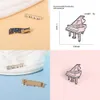 Personalized Music Series Brooch Set Creative Guitar Notes Cassette Vinyl Record Design Metal Badge