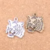 27pcs Antique Silver Bronze Plated roaring tiger head Charms Pendant DIY Necklace Bracelet Bangle Findings 27 24mm257P