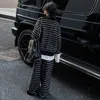 Teenagers sequins stripe knitted clothes sets old girls sweater pullover loose pants 2pcs 2024 spring big kids casual outfits Z6911