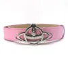 Ceinture de styliste Saturn pour femmes, boucle à plaque solide, boucle lisse, fine, tendance, Jeans tendance