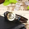 Charm Armbänder 2024 Modeschmuck Handarbeit Weben Tai Chi Lederarmband Vintage Mehrschichtige Perlen Zubehör für Frauen