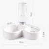 Matande hjärtkatt Matande dricksskål En bit Design Dog Feater Watering levererar torr våtbehandling Dispenser Bowls Pet Feeding Station