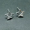 スタッドイヤリング到着リアル925 Sterling Silver CZ Star Womens for Gift2585