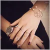 Anneaux de mariage Bohème Vintage Big Crystal Star Bague pour femmes Boho Antique Argent Couleur Knuckle Bijoux Anillos