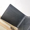 Portefeuille pour homme 5A Designers en cuir véritable Tous les sacs à main noirs Portefeuille court en cuir de luxe Porte-cartes Porte-monnaie Portefeuilles Sac de poche classique Boîte d'origine et sacs à poussière