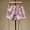 Herren-Shorts für Frühling und Sommer, Loro Piano, rosa gestreift, Strandhose aus reinem Leinen