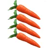 Decorative Flowers 4 Pcs Artificial Carrot Carrots Mini Toys Foam Display Props For Showcase