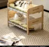 Mats MEWOOFUN Sturdy Wooden Cat Bed Cat Sofa Breathable Canvas Detachable Cat Couch Sofa Dog Bed for Cats and Small Dogs in Summer