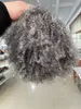 4c afro gris chignon bouffant extension de queue de cheval cordon clip ins sel et poivre crépus bouclés gris queue de cheval postiche toupet topper pour femmes 120g 140g 100g