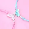 Link Bracelets 2pcs/set Drip Oil Couples Friend Butterfly Bracelet Adjustable BFF Friendship Jewelry Gifts For Kids