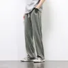 Pantaloni estivi Streetwear Pantaloni in tessuto Lyocell da uomo elasticizzati con coulisse allentata vita elastica Corea Jogger pantaloni lunghi casual sportivi da uomo