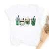 Damen-T-Shirts, Love St. Patrick's Day-Shirt, süße Kleeblatt-Frauen mit T-Shirt, Damen-Irish-T-Shirts