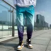 Pants Gradient Color Pants Mens Couples Casual Sports Cropped Pants Joggers Harajuku Fashion Hip Hop Dance Streetwear Skinny Trousers