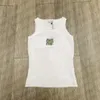 Miu Luxusmarke Damen Weste gestrickte ärmellose Weste Designer Damenbekleidung handgefertigte Perlen kurzärmeliges T-Shirt sexy schlankes Tanktop