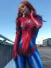 コスチュームセクシーな黒猫スーパーヒーローコスプレスパイダー女性ハロウィーンコスチュームクリスマスタイト3D印刷ジャンプスーツボディースーツギフト