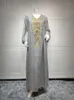 Etnische kleding Jalabiya Ramadan 2024 Koeweitse Kaftan Dubai Luxe Pailletten Borduren Lange Jurken Vintage Vrouwen Abaya Happy Eid Mubarak