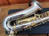 Brand New A-WO37 Alto Saxofone Niquelado Chave de Ouro Profissional Super Play Sax Bocal Com Caso