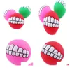 Dog Toys Chews Thick Vinyl Sound Biteresistant Pet Speelgoed Teeth Ball Training 30Pcslot1500055 Drop Delivery Home Garden Supplies Dhhxc