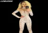 Köpüklü Kristaller 3D Baskı Kadın Tulum Kulübü Bar Partisi DJ DS Seksi Kostümler Caz Performansı Şarkıcı İçin Modern Dans Kıyafet 7564022