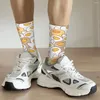 Calcetines para hombre, calcetín loco para hombre, patrón de patitos de dibujos animados, Hip Hop, pato Harajuku, estampado feliz, regalo informal para niños