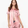 DesignerWomen's Pyjamas for Women 2 Piece Set Summer Satin Silk Sleepwear Pjamas Stripe Luxury Designer Brand PJ Loungewear Home Suit Hela 228744895 IZO5 Designer