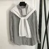 Womens Fashion Striped Shirts Tops With Shawl Letter Print Long Sleeve Blouses Ladies Cardigan Shirt