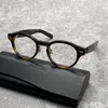 Montature per occhiali da sole Montature per occhiali rotonde stereoscopiche letterarie Designer per uomo e donna Anti-imbracature Prescrizione ottica ispessita retrò