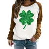 Sweats à capuche pour femmes Casual Loose Fleece Sweat à capuche Manteaux Sweat Femmes Mode Automne Hiver St. Patrick's Day Shamrock Print Pullove Femme