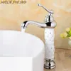 Rubinetti per lavandino del bagno Hotaan rubinetto tipo bacino rubinetto per lavabo in ottone solido bianco acqua calda e fredda miscelatore per rubinetto lavabo monocomando Q240301